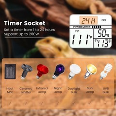 REPTITRIP 2-Socket Reptile Dimming Thermostat PID Controller Timer