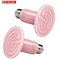 Energy Efficient 150W Ceramic Heat Bulb – Ideal for Reptiles and Poultry, 2 Pack
