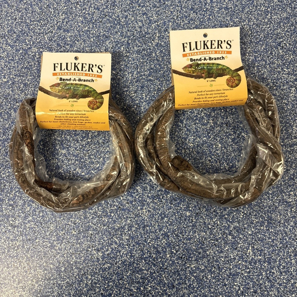 2- Flukers Bend-A-Branch Reptile Terrarium Decoration ( 3/8″ Diameter (6′ Long)
