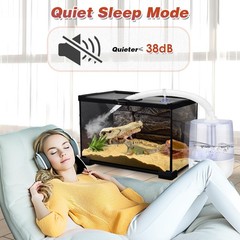 Reptile Humidifier with Humidity Control, Reptile Fogger with 4L Large Tank &…