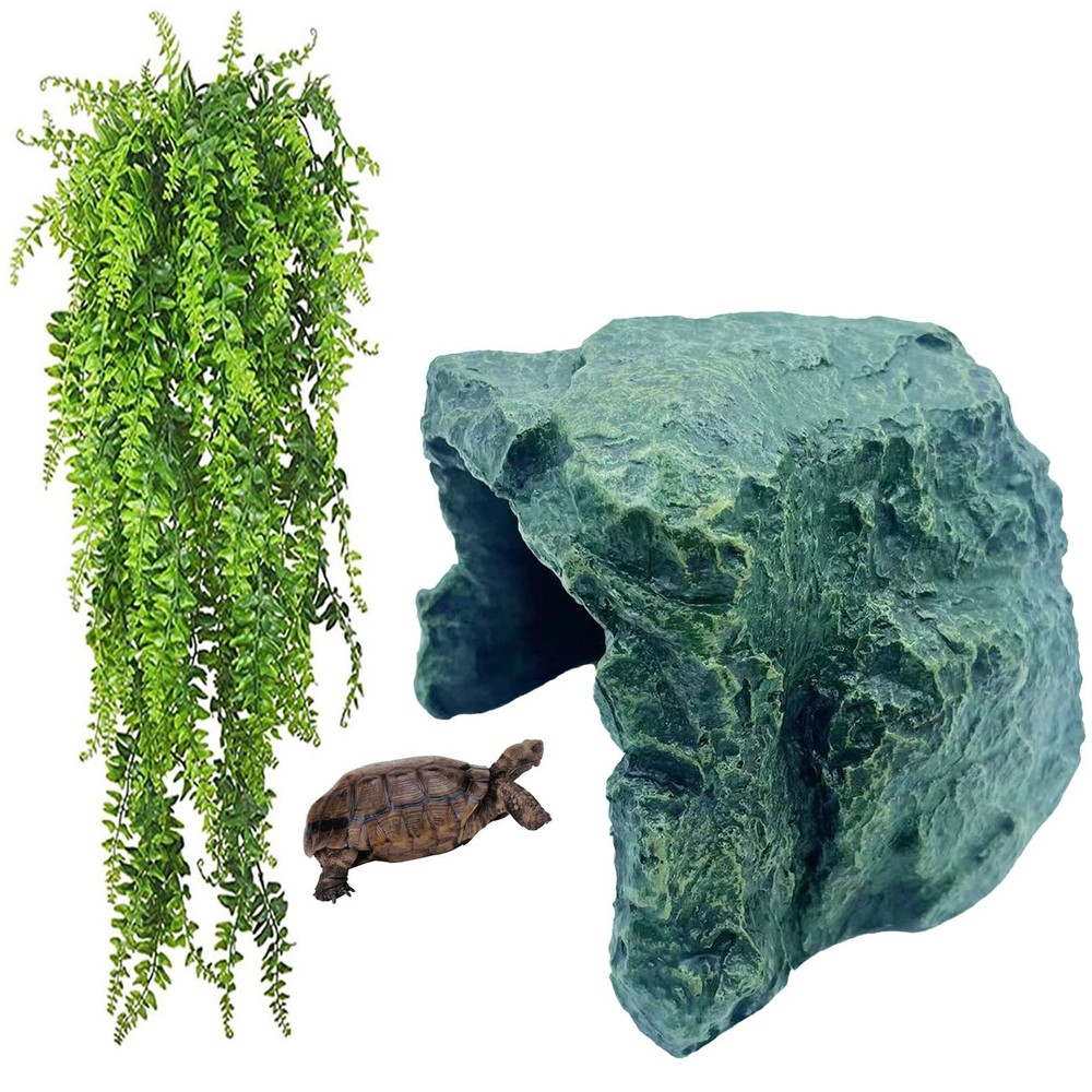 Reptile Rock Hideout CaveTortoise Hide CavesResin Hides ShelterReptile Green …