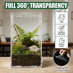 Transparent Acrylic Jumping Spider Enclosure Reptile Terrarium Tank Large