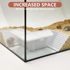 White Hermit Crab Underground Hideout Cave Corner 3in1 Habitat Shelter