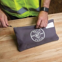 Klein Tools 55578 Zipper Bag with Divider, No. 10 Canvas, 7-Inch x 12-1/2-Inc…