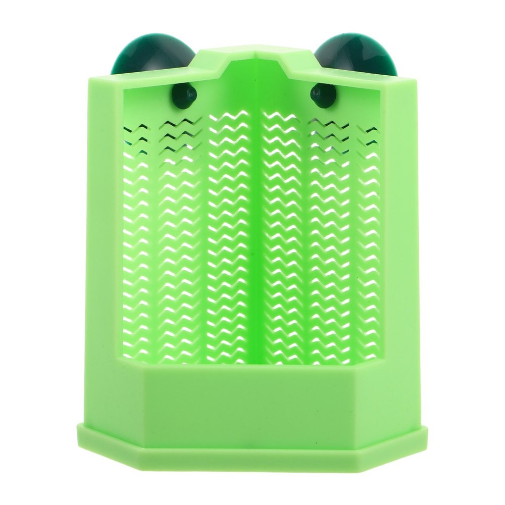 Green Suction Cup Lizard Food Cup for Wall Mounted Terrarium Feeding Bowl