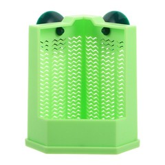 Green Suction Cup Lizard Food Cup for Wall Mounted Terrarium Feeding Bowl