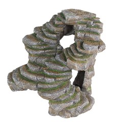 Reptology Shale Scape Step Ledge & Cave Hideout – Durable Resin Reptile Platf…