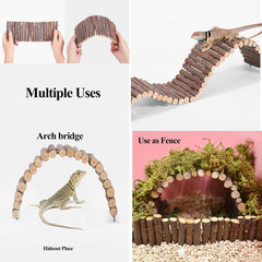 Bearded Dragon Tank Accessories, Reptile Mat Hammock Plants Bridge Jungle Climbe