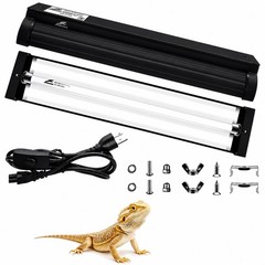 T5 10.0 UVB Reptile Light Fixture Combo Kit, 8W High Output UVA UVB Light wit…