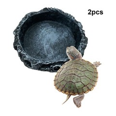 2x Reptile Feeder Reptile Water and Food Bowls for Frog Snake Leopard Gecko