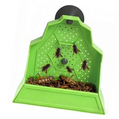 Reptile Feeding Bowl, Feeder for Reptile,Reptile Corner Feeder with Suction Cups