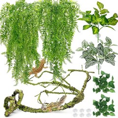 Hamiledyi 7 Pcs Reptile Plants Bendable Climbing Vines Terrarium Hanging Arti…