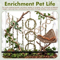 3 Pcs Snake Climbing Vines Climbing Rings Woven Hammock Reptile Enrichment