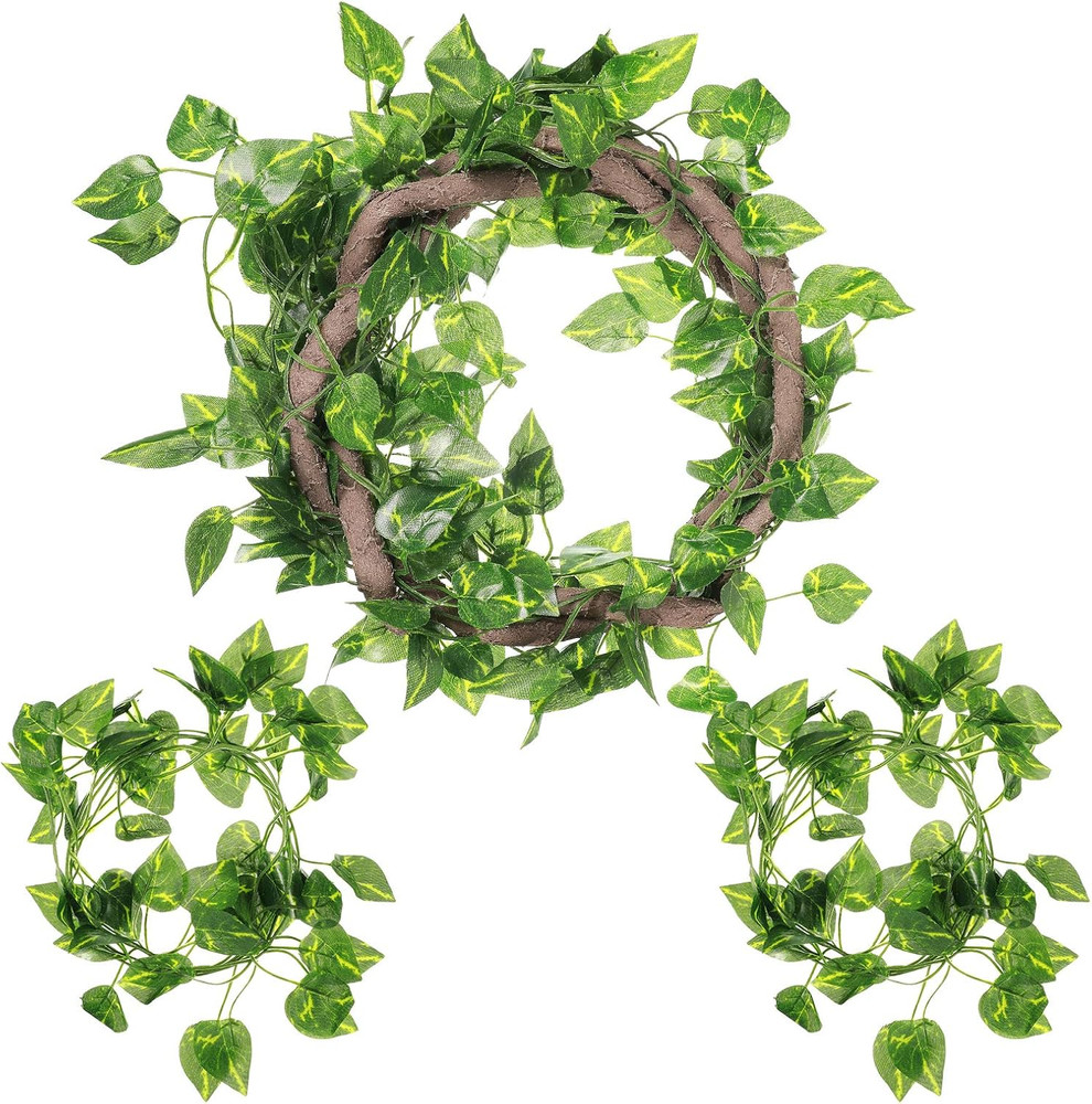 Canlierr 4 Pcs Reptile Vines, Flexible Bendable Jungle Climbing Vine Terrarium,