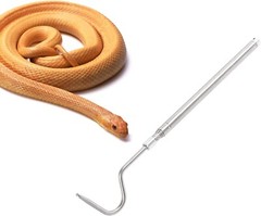 2 in 1 Collapsible Snake Hook, Adjustable Snake Tong, Snake Grabber Cather Stick