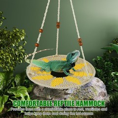 Reptile Hammock,Bearded Dragon Accessories for Habitat Leopard Gecko Tank Acc…