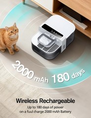 Chumajor 3.5L Wireless Cat Water Fountain with No Filters, 180-Day Battery & …