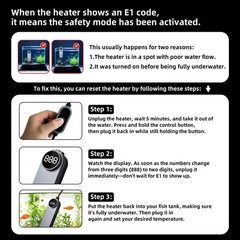 boxtech Small Fish Tank Heater – Mini Aquarium Heater, 50w Submersible Turtle…
