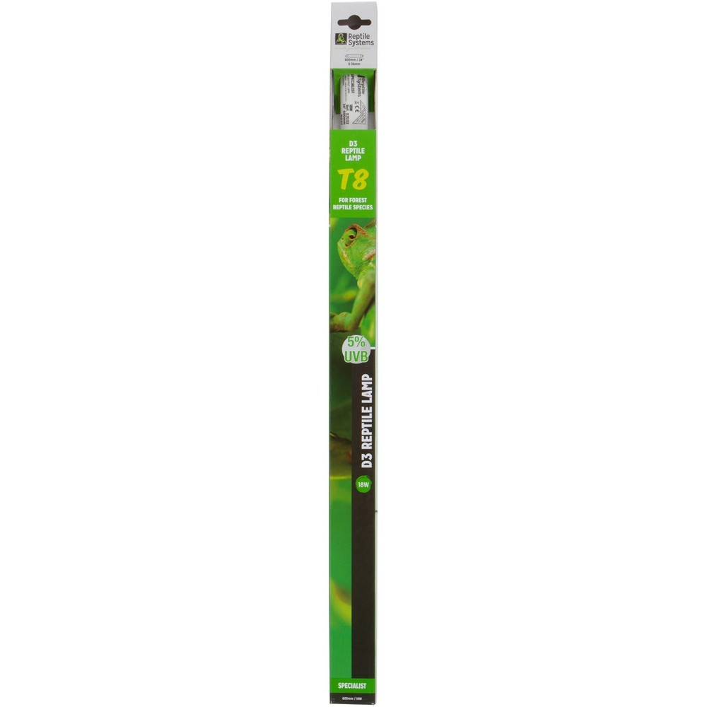 Reptile Systems D3 18 Watt T8 Reptile Lamp For Forest Species 5% UVB 24″ 117032