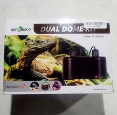 REPTI ZOO Dual Reptile Light Fixture for Reptile Dome UVB Lamp Fixture NOB