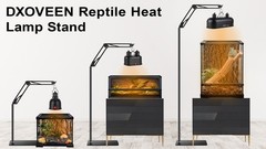 Adjustable Reptile Lamp Stand 15.7″ to 74.3″ – 360° Swing Arm Heat Light Holder