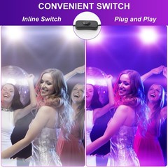 Waygor 200W LED Black Lights for Glow Party IP65 Waterproof UV