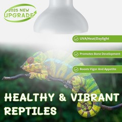 Reptile Heat Lamp Bulbs Simulate Natural Sunlight Heat Light Bulb 2 Pack 100W