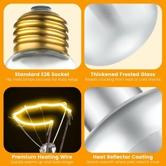 REPTITRIP Dual Reptile Light Fixture with 100W Daytime Heat & UVB 10.0 Reptil…