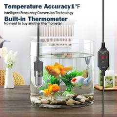 Adjustable Mini Aquarium Heater 0.5/1/2/3 Gallon Submersible Small Fish Tank …