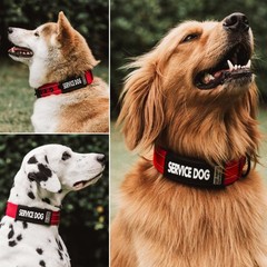2-Pack Waterproof Collar Sleeves Fits 3/4 Inch Wide Service Dog Small Slide On