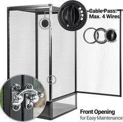 18″ x 18″ x 36″ Chameleon Cage with Metal Mesh & Background Sticker, 50 Gallon