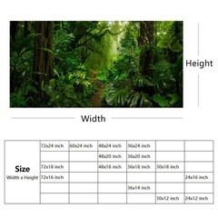 YongFoto Reptile Tank Terrarium Background 48×20 inch Tropical Rainforest Jun…