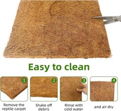 6-Pack Natural Coconut Fiber , 12×12 Inch Eco-Friendly Terrarium Liner & Bedd…