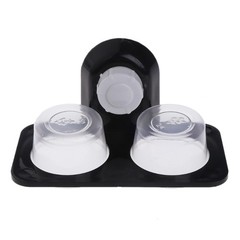 Reptile Feeder Single Double Feeding Bowl Water Breeding Dispenser Plastic