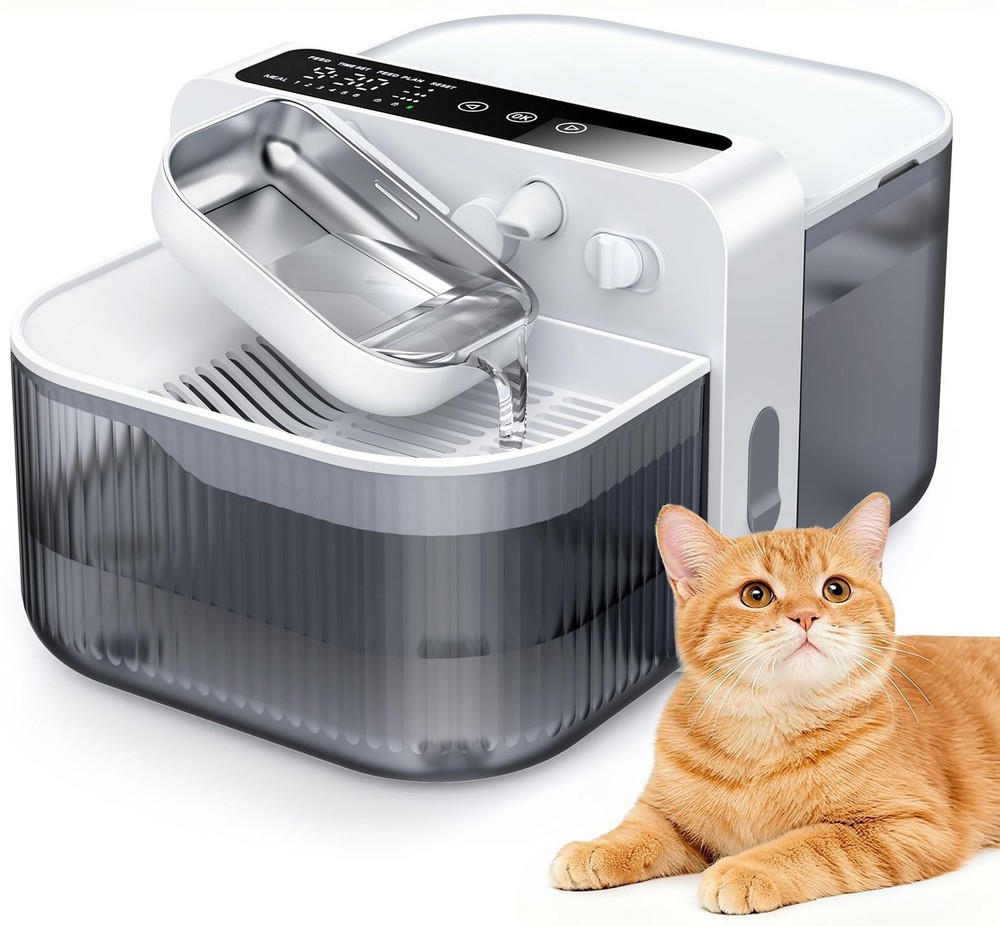 Chumajor 3.5L Wireless Cat Water Fountain with No Filters, 180-Day Battery & …