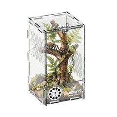 Jumping Spider Enclosure, Front-Opening Acrylic Spider Terrarium with Magnetic D
