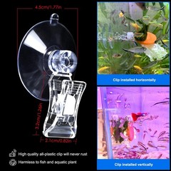 6pcs Aquarium Suction Cup Clips Seaweed Clip for Saltwater Fish Tank Veggie F…