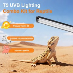 GREENPAW T5 UVB Light for Reptiles, 10.0 8W HO UVA UVB Reptile Light Fixture,…