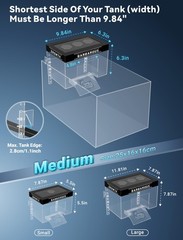 M 9.8×6.3×6.3″ Adjustable Acrylic Turtle Basking Platform Topper Dock