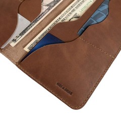Hide & Drink, Large Wallet Handmade from Full Grain Leather (Single Malt Maho…
