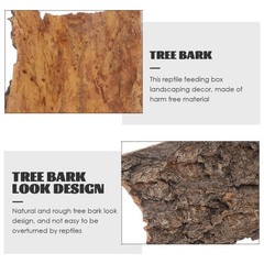 4Pcs Reptile Bark Climbing Platforms Natural Tree Bark Pet Terrarium Decor