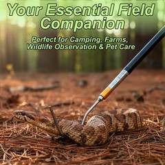 61 inch Snake Hook, Professional Reptile Catcher Handling Tool, Stainless Ste…