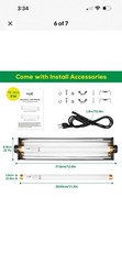 NIB Reptile Lighting Combo Kit T5 Fluorescent Lamp HZ018-24W10.0 22” 6000K 24W