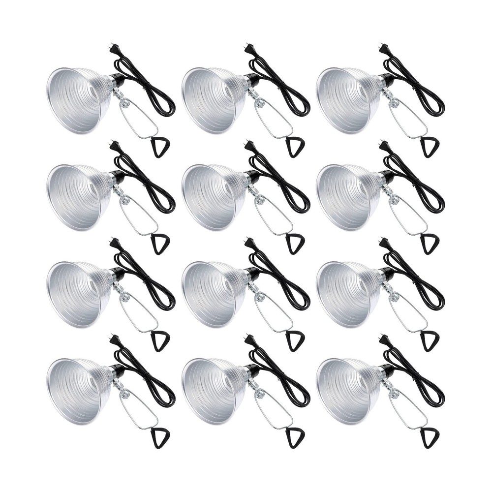 Macarrie 12 Pack Clamp Lamp Light with Aluminum Reflector, 6ft SPT-2 18awg Co…