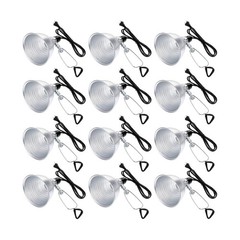 Macarrie 12 Pack Clamp Lamp Light with Aluminum Reflector, 6ft SPT-2 18awg Co…