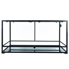 Large 120 Gallon Reptile Terrarium Tank 48″ x 24″ x 24″ Sliding Door Top Screen