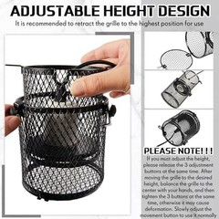 Retractable Reptile Heat Lamp Holder – Anti-Scald Lampshade for Snakes, Lizards,