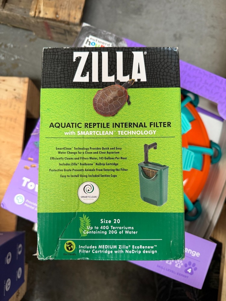 Zilla Aquatic Reptile Internal Filter Size 20 – SmartClean 145 GPH Turtles/Newts