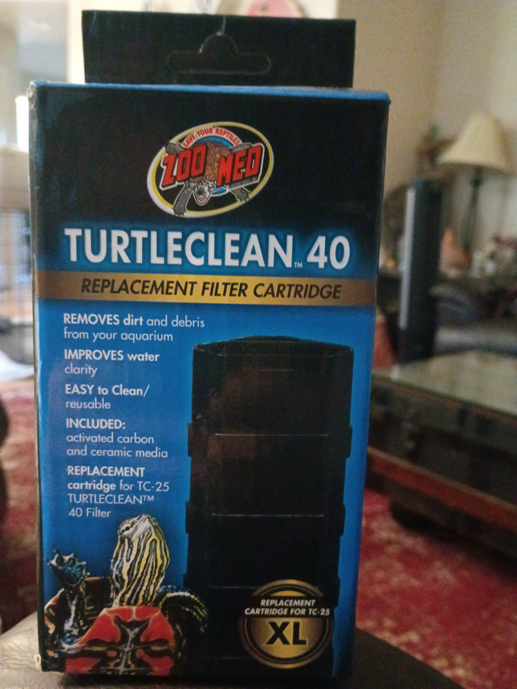 Zoo Med Turtle Clean 40 Replacement Filter Cartridge, New In Box, FREE SHIPPING