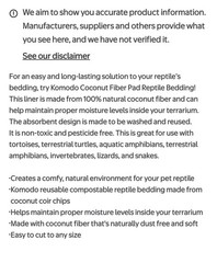 Komodo Living Natural Coconut Fiber Terrarium Liner 1 Each/12In X 30 in